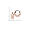 14k Rose Gold 7x19mm Polished Hoop Earrings
