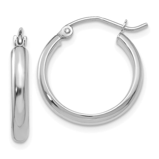 Gold Half-round Tube Hoop Earrings