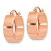 14k Rose Gold 5.5x18mm Polished Hoop Earrings