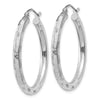 Gold Patterned Diamond-cut Hoop Earrings