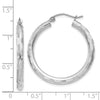 Gold Patterned Diamond-cut Hoop Earrings