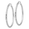 Gold Patterned Diamond-cut Hoop Earrings