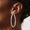 Gold Patterned Diamond-cut Hoop Earrings