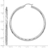 Gold Patterned Diamond-cut Hoop Earrings