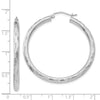 Gold Patterned Diamond-cut Hoop Earrings