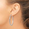 Gold Patterned Diamond-cut Hoop Earrings