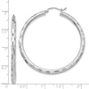 Gold Patterned Diamond-cut Hoop Earrings