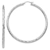 Gold Patterned Diamond-cut Hoop Earrings