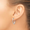 2mm Gold Twisted Oval Hoop Earrings