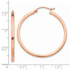 Gold Lightweight Square Tube Hoop Earrings