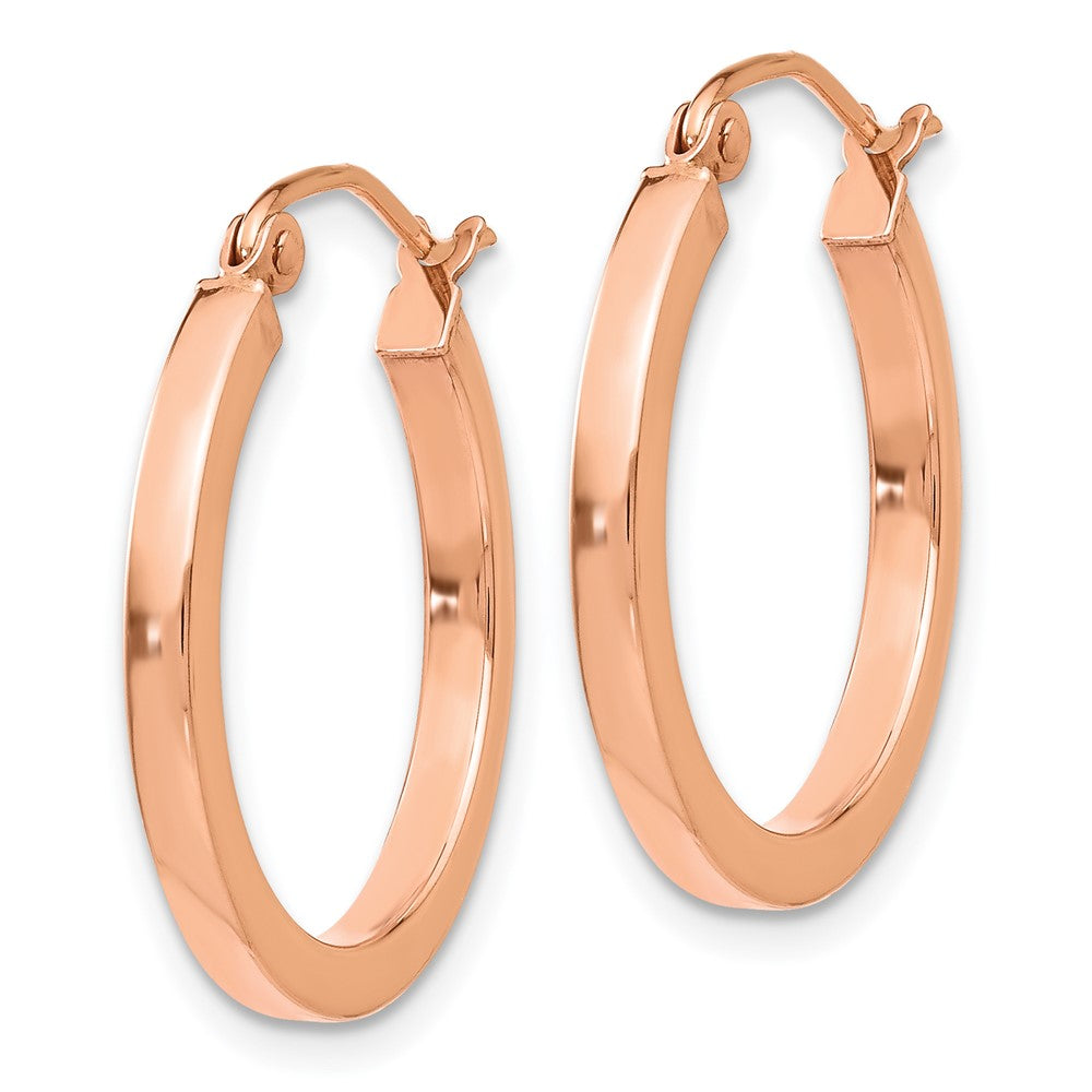 Gold Lightweight Square Tube Hoop Earrings