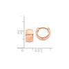 14k Rose Gold Round Hinged Hoop Earrings