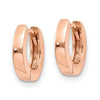 14k Rose Gold Round Hinged Hoop Earrings