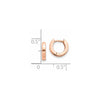 14k Rose Gold Round Hinged Hoop Earrings