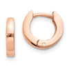 14k Rose Gold Round Hinged Hoop Earrings
