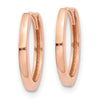 Gold Square Tube Hinged Hoop Earrings