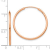 14k Rose Gold 1.5x26mm Polished Endless Tube Hoop Earrings