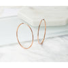 14k Rose Gold 1.5x38mm Polished Endless Tube Hoop Earrings