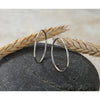 14k White Gold 1.2x25mm Polished Endless Tube Hoop Earrings