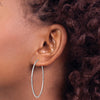 14k White Gold 1.2x46mm Polished Endless Tube Hoop Earrings