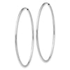 14k White Gold 1.2x40mm Polished Endless Tube Hoop Earrings