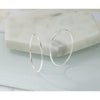 14k White Gold 1.2x34mm Polished Endless Tube Hoop Earrings