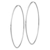 14k White Gold 1.2x63mm Polished Endless Tube Hoop Earrings