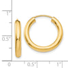 14k 3.00x20mm Polished Endless Tube Hoop Earrings