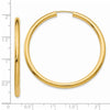 14k 3.00x45mm Polished Endless Tube Hoop Earrings