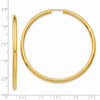 14k 3.00x55mm Polished Endless Tube Hoop Earrings