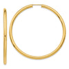 14k 3.00x55mm Polished Endless Tube Hoop Earrings
