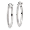Gold Polished Knife Edge Oval Hoop Earrings