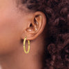 3mm Gold Twisted Hoop Earrings