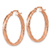 3mm Gold Twisted Hoop Earrings