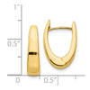 Gold Oval Hinged Hoop Earrings