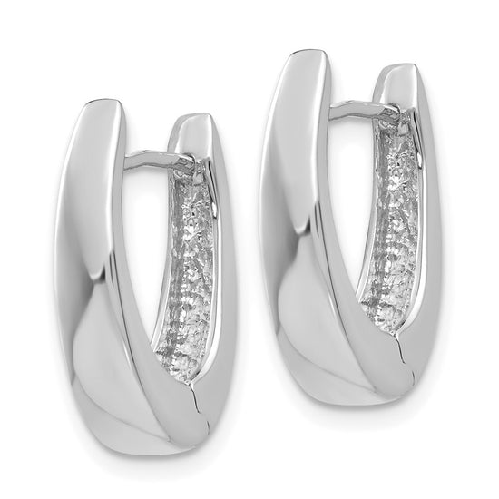 Gold Oval Hinged Hoop Earrings