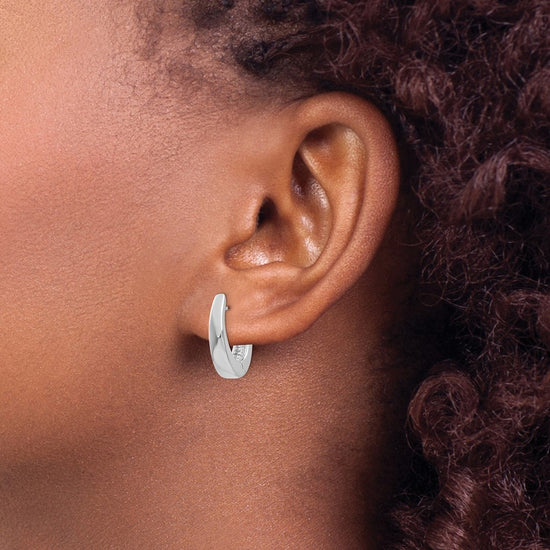 Gold Oval Hinged Hoop Earrings