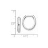 14k White Gold Hinged Hoop Earrings