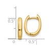 14k Oval Hinged Hoop Earrings