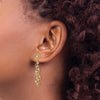 14k and White Rhodium Filigree Dangle Post Earrings