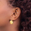 Gold Hammered Circle Shepard Hook Earrings
