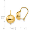 Gold Button Kidney Wire Earrings