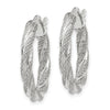 3mm Gold Textured Twisted Hoop Earrings