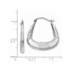 Gold Diamond-cut Satin Hoop Earrings