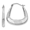 Gold Diamond-cut Satin Hoop Earrings