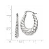 Gold Twisted Oval Hoop Earrings