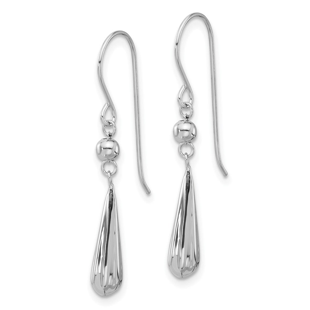 Gold Teardrop Dangle Shepard Hook Earrings