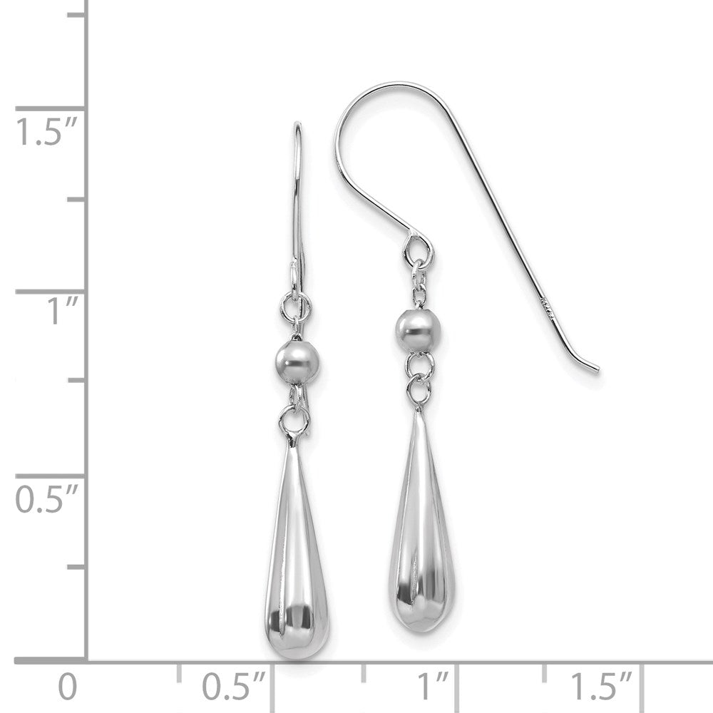 Gold Teardrop Dangle Shepard Hook Earrings