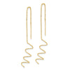 14k Polished Diamond-cut Spiral Threader Earrings