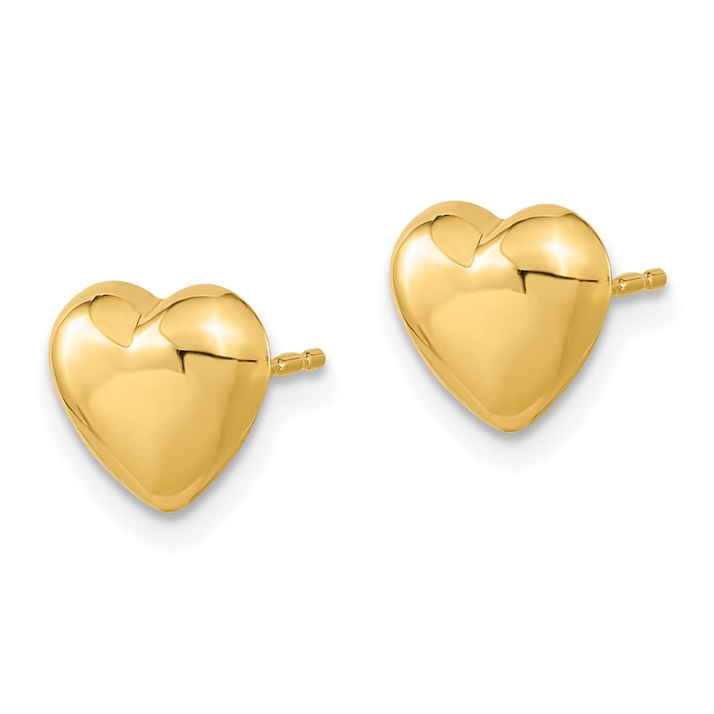 Gold Heart Post Earrings